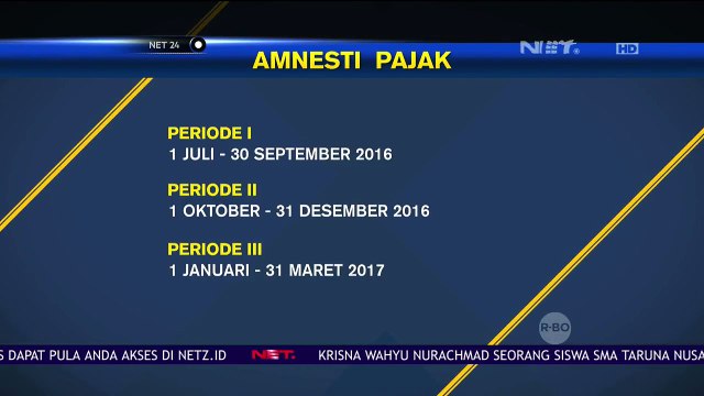 Tembus Angka 135 Triliun, Namun Nilai Tersebut masih Dibawah Target Pendapatan Tax Amnesty - NET24