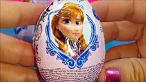 Disney Frozen Queen Elsa Kinder Surprise Eggs Zaini 3D Frozen Princess Anna