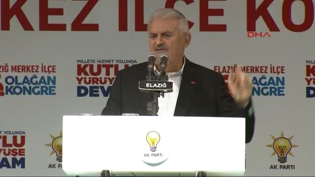 Elazığ Başbakan Yıldırım 6. Olağan Merkez İlçe Kongresinde Konuştu
