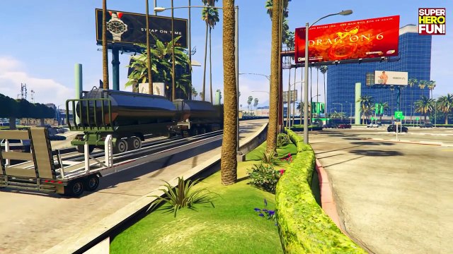 Truck in Trouble! Cars & Train in Spiderman Car Cartoon with Nursery Rhymes Songs 6