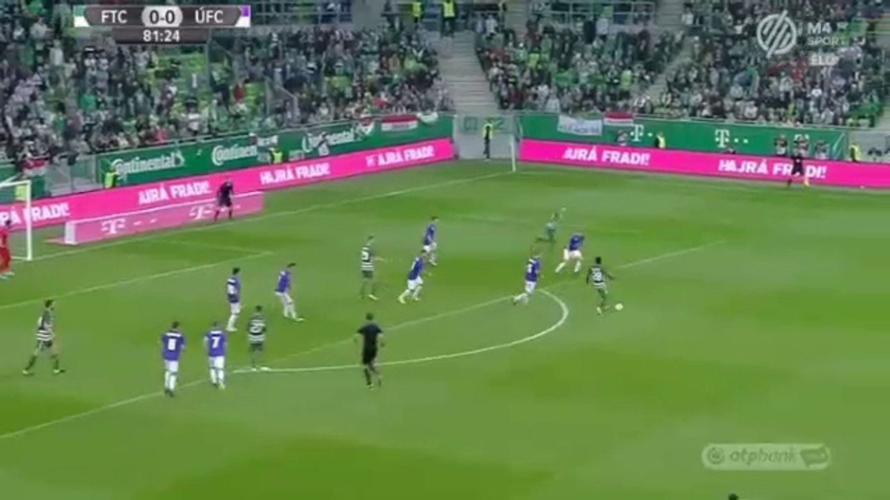 Dániel Böde Goal HD - Ferencvárosi TC 1-0 Ujpest FC - 21.10.2017