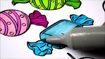 Coloring Candy, Chocolates, Bread n Cakes Drawing Pages l Videos for Brilliant Kids l Learn Colors