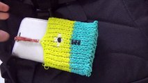 Rainbow Loom Handyhülle oder Handyhalter Minion - deutsche Anleitung