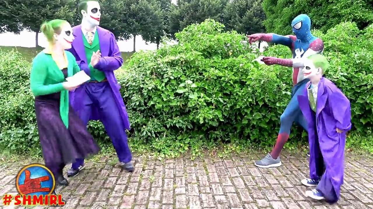 Bad Baby Joker vs Joker Mom TREASURE HUNT w/ Captain Spiderman | Bad Baby Joker and Joker Family! 4K