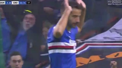 Gian Marco Ferrari Goal HD - Sampdoria 1-0 Crotone