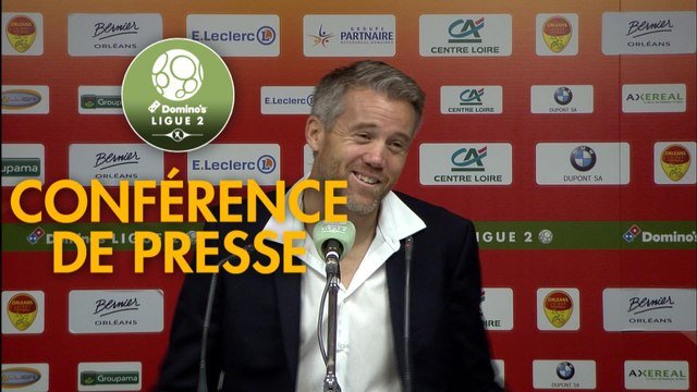 Conférence de presse US Orléans - FC Lorient (1-2) : Didier OLLE-NICOLLE (USO) - Mickaël LANDREAU (FCL) - 2017/2018