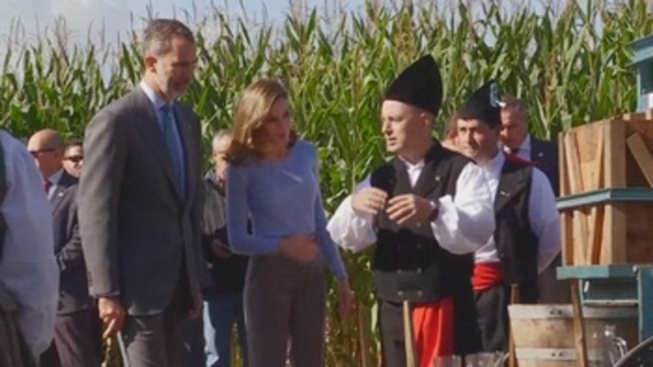 Los reyes visitan Poreñu, Pueblo Ejemplar de Asturias 2017