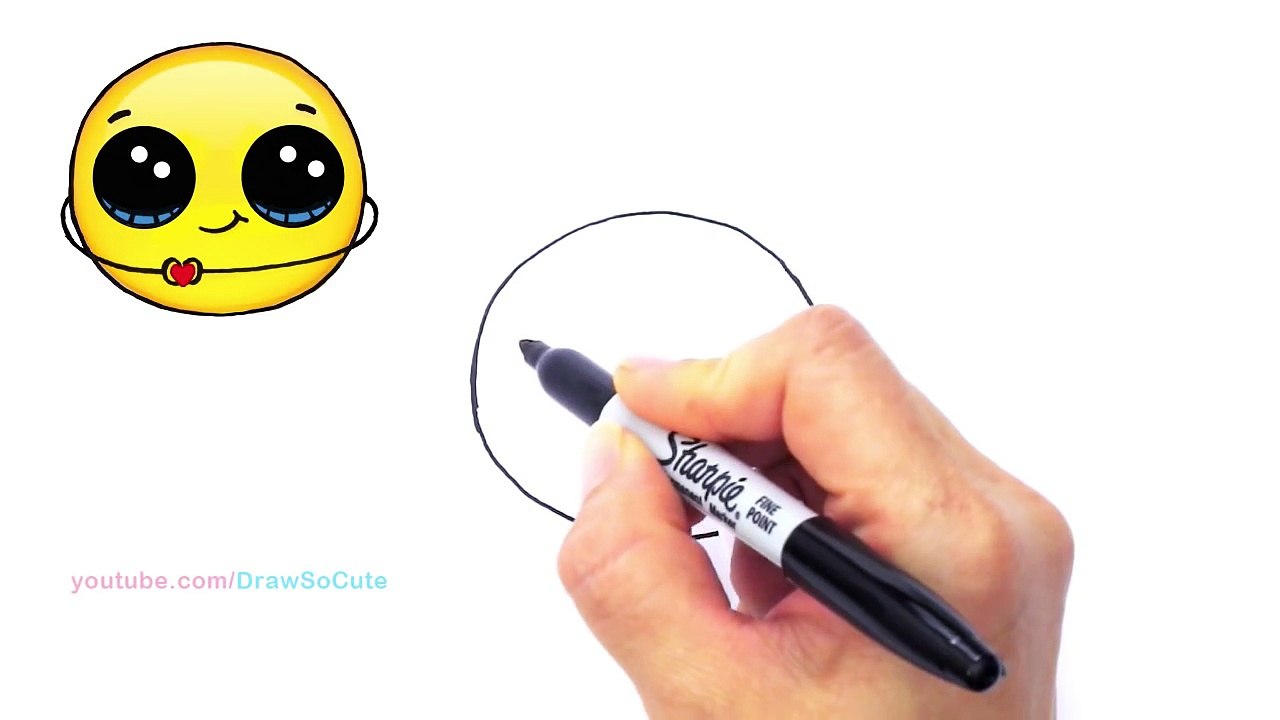 Thankful Emoji - How to Draw- Draw So Cute Eyes step by step EASY