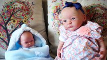 Los bebés Lindea y Ben van de paseo en sillita de juguete - Vídeos de muñecas y bebés reborn
