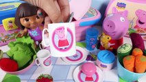 Play Doh Peppa Pig Picnic Basket Cesta de Picnic Dora The Explorer Play Doh Kitchen Toy Food