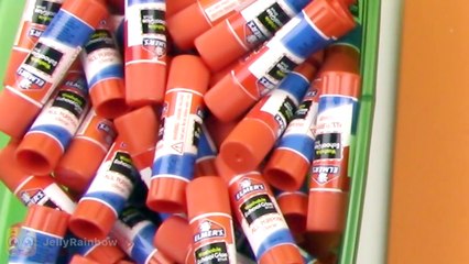 How To Make Glue Stick Slime! Giant Fluffy Slime No borax, liquid starch, detergent! 100 Layers Glue