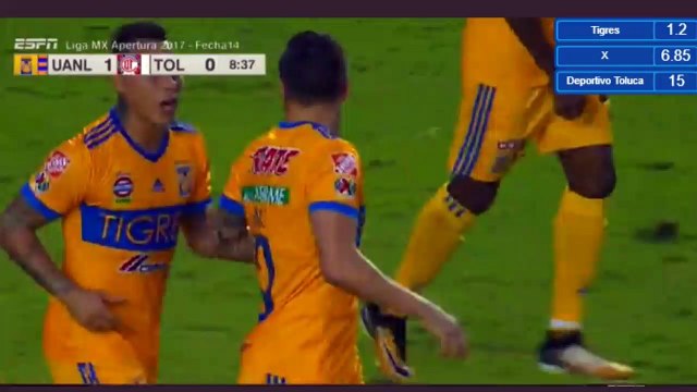 André-Pierre Gignac Goal HD - Tigres UANL 1-0 Toluca - 21.10.2017