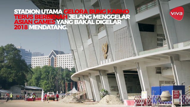 Kursi Lipat Stadion Gelora Bung Karno Mulai Dipasang