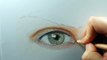 Tutorial | How to draw color a realistic eye and eyebrow with colored pencils | Emmy Kalia