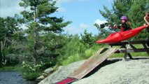 Practicing Kayak Seal Launches during Kayaking Day Camp for Teens - at White Squall