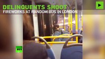 RAW: Firework explodes inside London bus