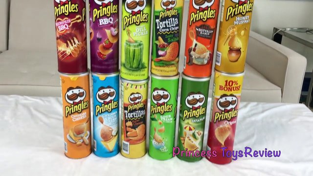 PRINGLES CHALLENGE Blind Fold Potato Chip Tasting Contest Captain America Ironman Finding Dory Toys