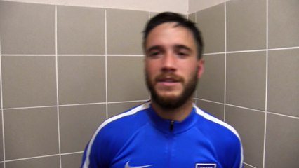 Réaction de Maxime Blanc, milieu de Villefranche après Échirolles - Villefranche (1-3)