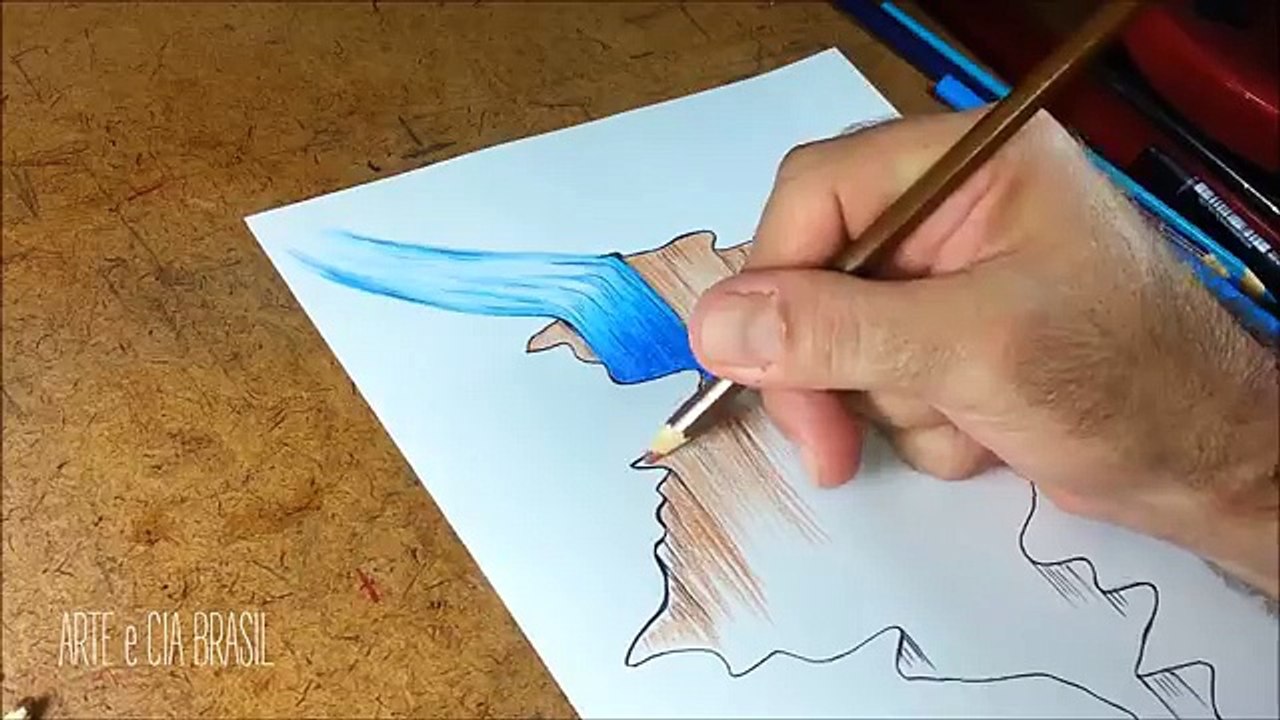 Como Desenhar Buraco com Efeito 3D - passo a passo