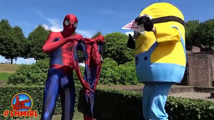 Spiderman School Minions wants to be Spiderman - Spiderman School - Superheroes in Real Life