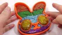 DIY How To Make Colors Glitter Slime Rabbit Learn Colors Glitter Slime Clay Icecream