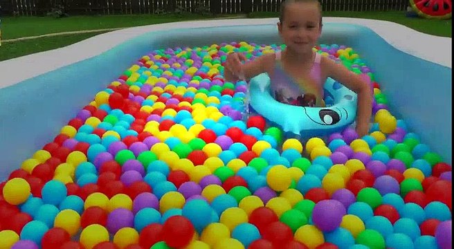 Bad Kid Learn colors with Balls in Pool Miraculous Ladybug Baby Songs nursery rhyme for kids