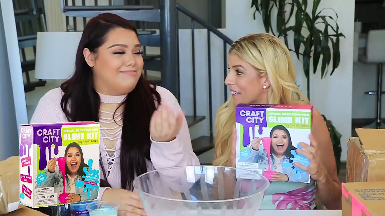 DIY MIXING FANS SLIMES WITH KARINA GARCIA! (GIANT SLIME SMOOTHIE NO BORAX)