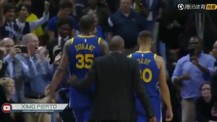 Stephen Curry Throws His Mouthpiece At The Ref And Gets Ejected With Durant!
