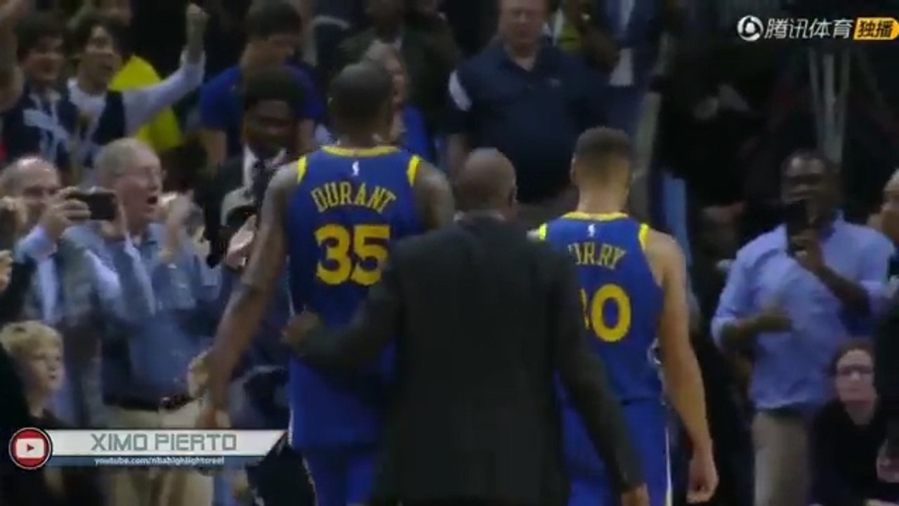 Stephen Curry Throws His Mouthpiece At The Ref And Gets Ejected With Durant!