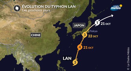Le typhon Lan se dirige vers Tokyo