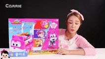 슈퍼윙스 쇼핑카트 장난감으로 캐리와 꼬마캐리의 소꿉놀이 CarrieAndToys