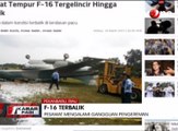 Pesawat F-16 TNI AU Tergelincir Hingga Terbalik di Pekanbaru