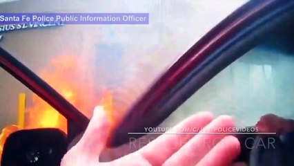 Elderly Lady Rescued from Burning Car