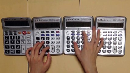 Super Mario Theme - played by Four calculators