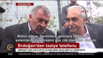 Cumhurbaşkanı Erdoğan'dan taziye telefonu