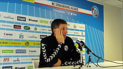 Thierry laurey (Racing) avant le déplacement à Nice