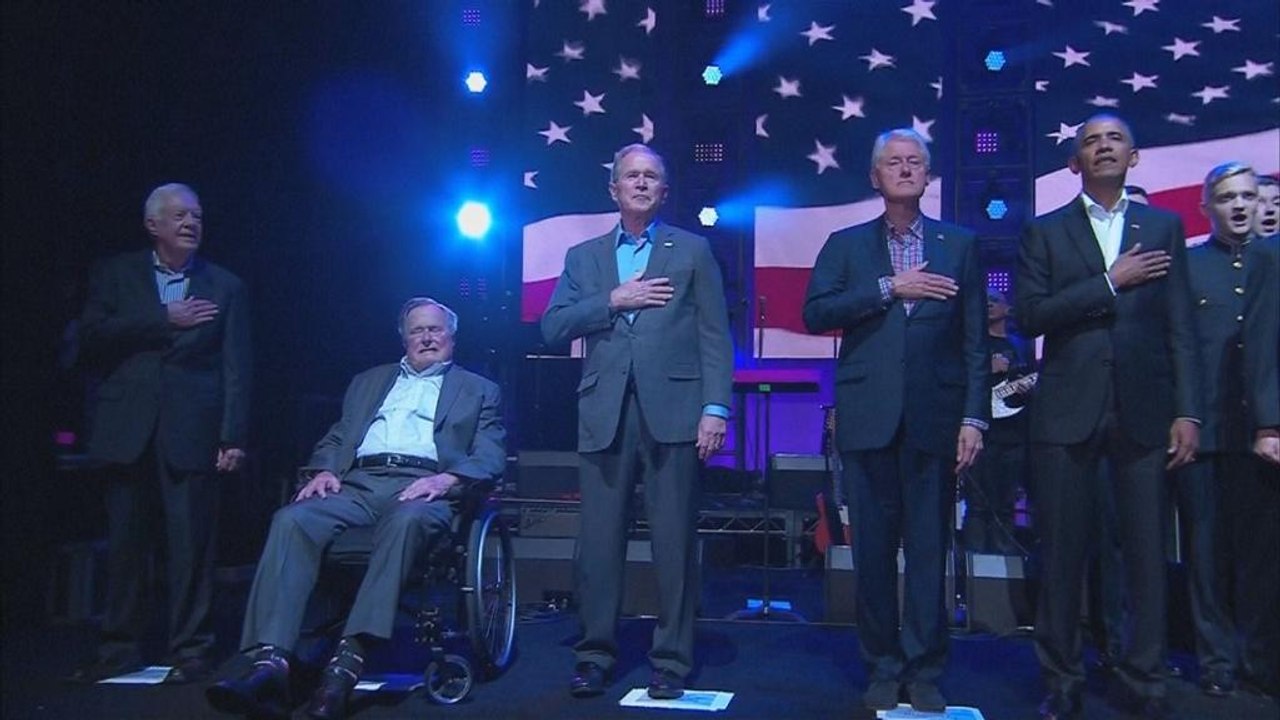 Fünf Ex-US-Präsidenten und ein Benefizkonzert