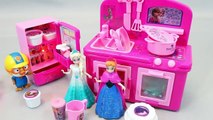 Cooking Kitchen Frozen Elsa Fridge Oven Ice Cream Play Doh Toy Surprise Eggs