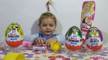Хелоу Китти и другие Киндер сюрприз Макси распаковка игрушек Kinder Surprise Maxi Minions toys