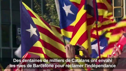 Des centaines de milliers de Catalans réclament l'indépendance