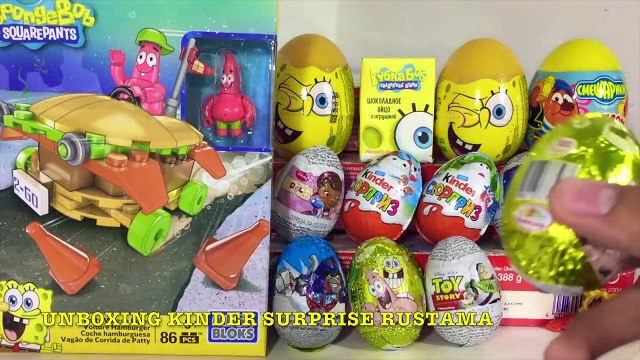 Киндер Сюрпризы,Unboxing Kinder Surprise Губка Боб,Новая Серия Киндерино,Angry Birds Transformers