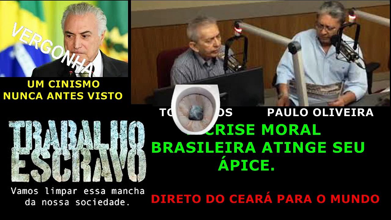 A CRISE MORAL BRASILEIRA ATINGE SEU ÁPICE