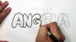 How to Draw Bubble Letters - Angela in Graffiti Letters | MAT
