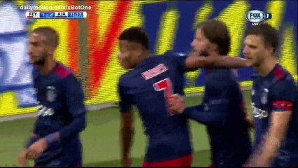 Kasper Dolberg Goal HD - Feyenoord 1 - 2 Ajax - 22.10.2017 (Full Replay)