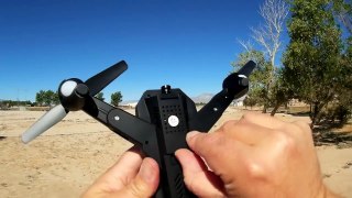 Visuo XS809W Folding FPV 720p HD Camera Drone Flight Test Review