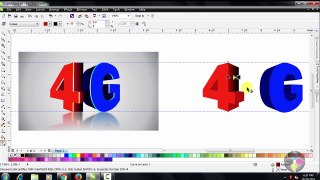 how to make 3d logo 4g in coreldraw