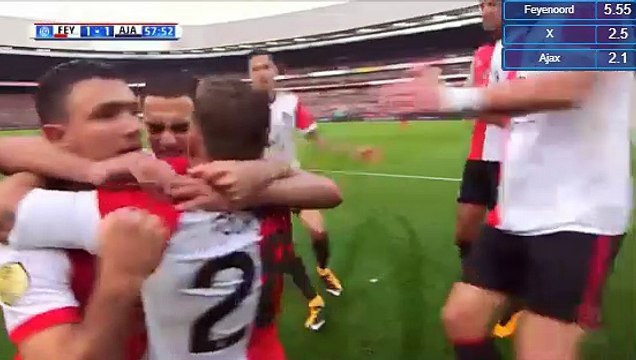 Feyenoord 1-1 Ajax - Jens Toornstra Goal HD - 22.10.2017