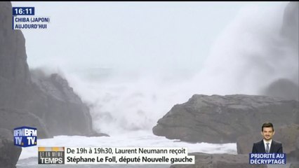 Japon: à quoi ressemble le typhon Lan vu de l'espace