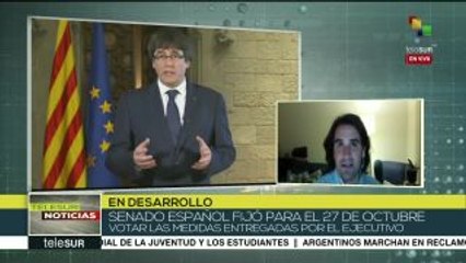 Senado catalán debatirá acciones de cara a aplicación de artículo 155