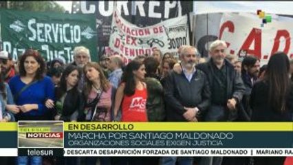 Argentina: organizaciones sociales exigen justicia para Maldonado